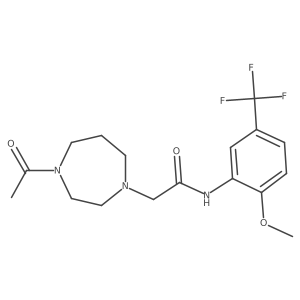 2-(4-acetyl-1,4-diazepan-1-yl)-N-[2-methoxy-5-(trifluoromethyl)phenyl]acetamide Structure