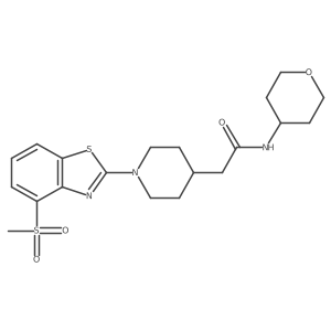 2-[1-(4-methanesulfonyl-1,3-benzothiazol-2-yl)piperidin-4-yl]-N-(oxan-4-yl)acetamide Structure