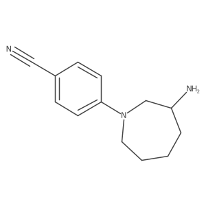 4-[(3S)-3-Aminohexahydro-1H-azepin-1-yl]benzonitrile结构式