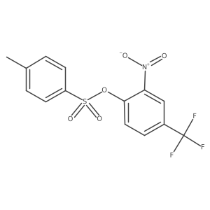 2-Nitro-4-(trifluoromethyl)phenyl 4-methylbenzene-1-sulfonate结构式