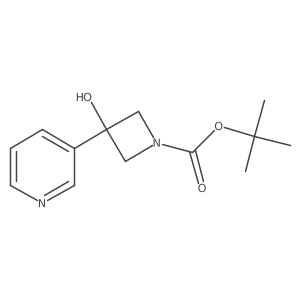 Tert-butyl 3-hydroxy-3-(pyridin-3-yl)azetidine-1-carboxylate结构式