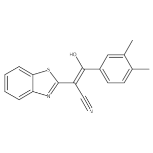 (E)-2-(benzo[d]thiazol-2(3H)-ylidene)-3-(3,4-dimethylphenyl)-3-oxopropanenitrile Structure