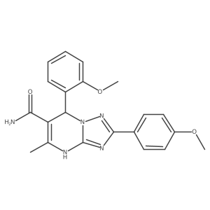7-(2-Methoxyphenyl)-2-(4-methoxyphenyl)-5-methyl-4,7-dihydro-[1,2,4]triazolo[1,5-a]pyrimidine-6-carboxamide结构式