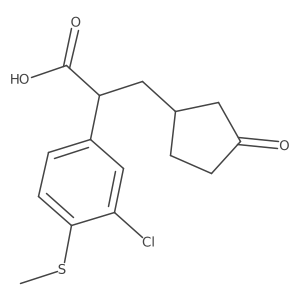 (I+/-R)-3-Chloro-4-(methylthio)-I+/--[[(1R)-3-oxocyclopentyl]methyl]benzeneacetic acid结构式
