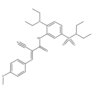 (Z)-2-Cyano-N-[2-(diethylamino)-5-(diethylsulfamoyl)phenyl]-3-(4-methoxyphenyl)prop-2-enamide Structure
