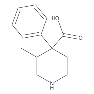 (3S,4R)-3-Methyl-4-phenylpiperidine-4-carboxylic acid Structure