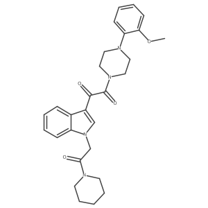 1-(4-(2-methoxyphenyl)piperazin-1-yl)-2-(1-(2-oxo-2-(piperidin-1-yl)ethyl)-1H-indol-3-yl)ethane-1,2-dione Structure