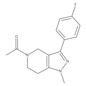 1h-Pyrazolo[4,3-c]pyridine,5-acetyl-3-(4-fluorophenyl)-4,5,6,7-tetrahydro-1-methyl-结构式