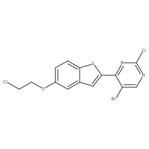 5-Bromo-2-chloro-4-[5-(2-chloroethoxy)benzo[b]thien-2-yl]pyrimidine结构式