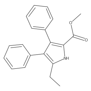 Methyl 5-ethyl-3,4-diphenyl-1H-pyrrole-2-carboxylate结构式