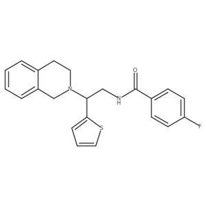 N-(2-(3,4-dihydroisoquinolin-2(1H)-yl)-2-(thiophen-2-yl)ethyl)-4-fluorobenzamide结构式