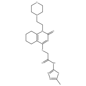 N-(5-methyl-1,3,4-thiadiazol-2-yl)-2-((1-(2-morpholinoethyl)-2-oxo-1,2,5,6,7,8-hexahydroquinazolin-4-yl)thio)acetamide Structure