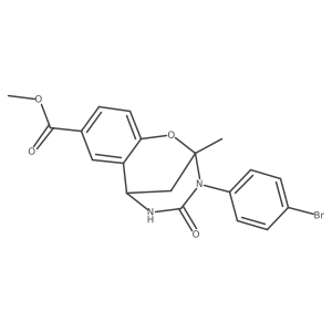 methyl 3-(4-bromophenyl)-2-methyl-4-oxo-3,4,5,6-tetrahydro-2H-2,6-methanobenzo[g][1,3,5]oxadiazocine-8-carboxylate结构式