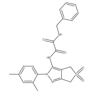 N1-benzyl-N2-(2-(2,4-dimethylphenyl)-5,5-dioxido-4,6-dihydro-2H-thieno[3,4-c]pyrazol-3-yl)oxalamide结构式