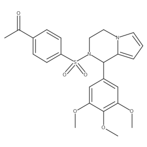 1-(4-((1-(3,4,5-trimethoxyphenyl)-3,4-dihydropyrrolo[1,2-a]pyrazin-2(1H)-yl)sulfonyl)phenyl)ethanone Structure