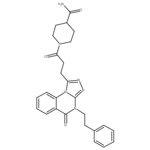 1-{3-[5-Oxo-4-(2-phenylethyl)-4,5-dihydro[1,2,4]triazolo[4,3-a]quinazolin-1-yl]propanoyl}piperidine-4-carboxamide Structure
