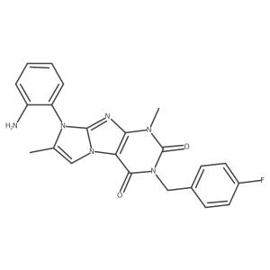 8-(2-aminophenyl)-3-(4-fluorobenzyl)-1,7-dimethyl-1H-imidazo[2,1-f]purine-2,4(3H,8H)-dione Structure
