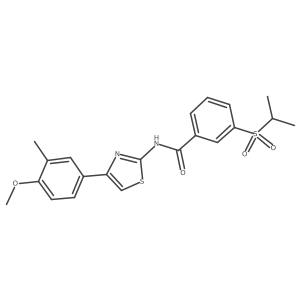 3-(isopropylsulfonyl)-N-(4-(4-methoxy-3-methylphenyl)thiazol-2-yl)benzamide Structure
