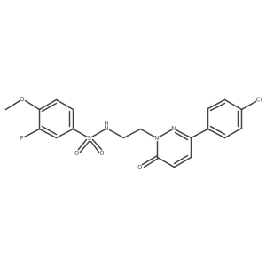 N-(2-(3-(4-chlorophenyl)-6-oxopyridazin-1(6H)-yl)ethyl)-3-fluoro-4-methoxybenzenesulfonamide结构式
