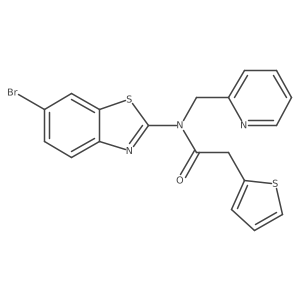 N-(6-bromobenzo[d]thiazol-2-yl)-N-(pyridin-2-ylmethyl)-2-(thiophen-2-yl)acetamide Structure