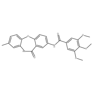 3,4,5-trimethoxy-N-(8-methyl-11-oxo-10,11-dihydrodibenzo[b,f][1,4]oxazepin-2-yl)benzamide结构式