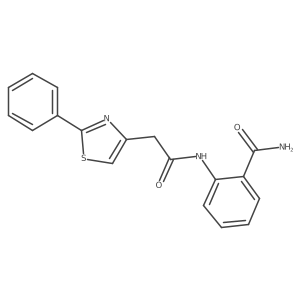 2-[2-(2-Phenyl-1,3-thiazol-4-yl)acetamido]benzamide结构式