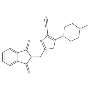 2-((1,3-Dioxoisoindolin-2-yl)methyl)-5-(4-methylpiperazin-1-yl)oxazole-4-carbonitrile结构式