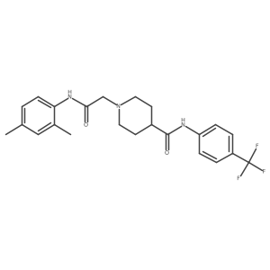1-(2-((2,4-dimethylphenyl)amino)-2-oxoethyl)-N-(4-(trifluoromethyl)phenyl)piperidine-4-carboxamide Structure