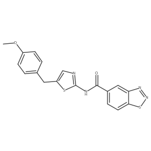 N-(5-(4-methoxybenzyl)thiazol-2-yl)benzo[d][1,2,3]thiadiazole-5-carboxamide结构式
