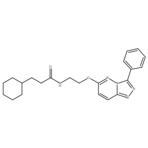 3-cyclohexyl-N-(2-((3-phenyl-[1,2,4]triazolo[4,3-b]pyridazin-6-yl)oxy)ethyl)propanamide结构式