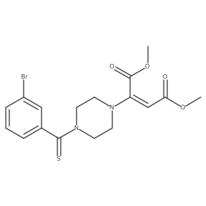Dimethyl 2-(4-(3-bromophenylcarbonothioyl)piperazin-1-yl)maleate结构式