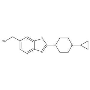 6-Aminomethyl-2-(4-cyclopropylpiperazin-1-yl)benzothiazole Structure