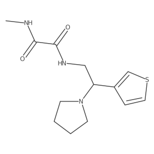 N1-methyl-N2-(2-(pyrrolidin-1-yl)-2-(thiophen-3-yl)ethyl)oxalamide结构式
