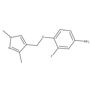 4-[(1,3-Dimethyl-1H-pyrazol-4-yl)methoxy]-3-fluorobenzenamine Structure