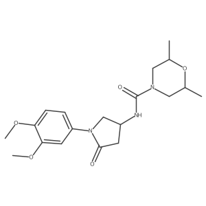 N-[1-(3,4-dimethoxyphenyl)-5-oxopyrrolidin-3-yl]-2,6-dimethylmorpholine-4-carboxamide Structure