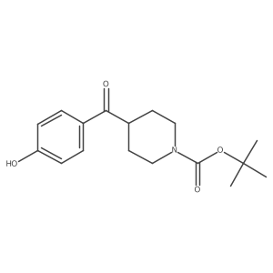 tert-Butyl 4-(4-hydroxybenzoyl)piperidine-1-carboxylate结构式