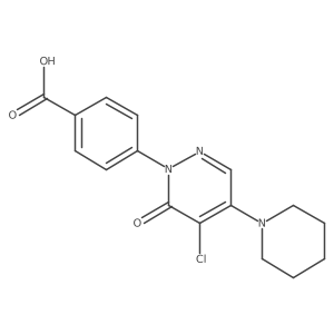4-(5-chloro-6-oxo-4-(piperidin-1-yl)pyridazin-1(6H)-yl)benzoic acid结构式