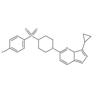 1-{3-Cyclopropyl-[1,2,4]triazolo[4,3-b]pyridazin-6-yl}-4-(4-fluorobenzenesulfonyl)piperazine Structure