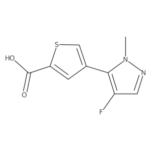 4-(4-fluoro-1-methyl-1H-pyrazol-5-yl)-2-thiophenecarboxylic Acid结构式