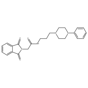2-(1,3-dioxoisoindolin-2-yl)-N-(3-(4-phenylpiperazin-1-yl)propyl)acetamide结构式