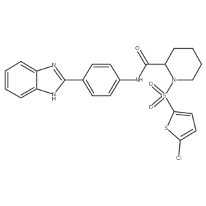 N-(4-(1H-benzo[d]imidazol-2-yl)phenyl)-1-((5-chlorothiophen-2-yl)sulfonyl)piperidine-2-carboxamide Structure