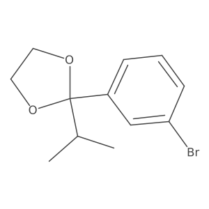 2-(3-Bromophenyl)-2-isopropyl-1,3-dioxolane结构式