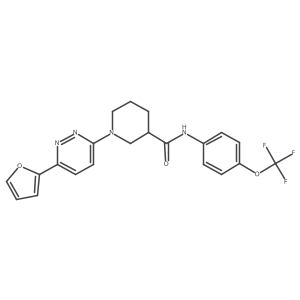 1-[6-(furan-2-yl)pyridazin-3-yl]-N-[4-(trifluoromethoxy)phenyl]piperidine-3-carboxamide结构式
