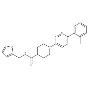 N-(furan-2-ylmethyl)-1-(6-(o-tolyl)pyridazin-3-yl)piperidine-4-carboxamide Structure