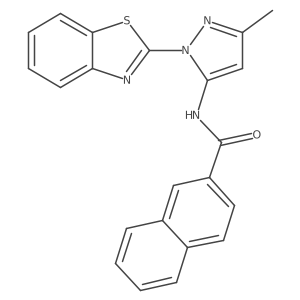 N-(1-(benzo[d]thiazol-2-yl)-3-methyl-1H-pyrazol-5-yl)-2-naphthamide Structure