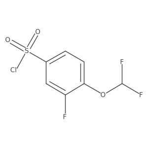 4-(Difluoromethoxy)-3-fluorobenzene-1-sulfonyl chloride Structure
