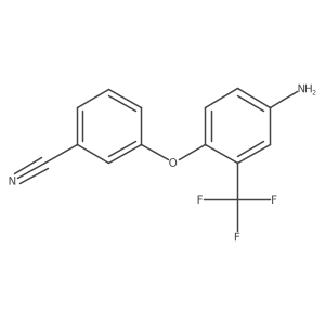 3-[4-Amino-2-(trifluoromethyl)phenoxy]benzonitrile结构式