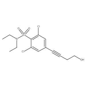 2,6-Dichloro-N,N-diethyl-4-(4-hydroxy-1-butyn-1-yl)benzenesulfonamide Structure