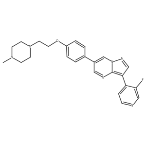 3-(3-Fluoropyridin-4-yl)-6-(4-(2-(4-methylpiperazin-1-yl)ethoxy)phenyl)pyrazolo[1,5-a]pyrimidine Structure