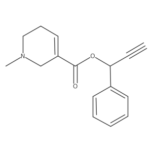 1-Phenyl-2-propyn-1-yl 1,2,5,6-tetrahydro-1-methyl-3-pyridinecarboxylate结构式